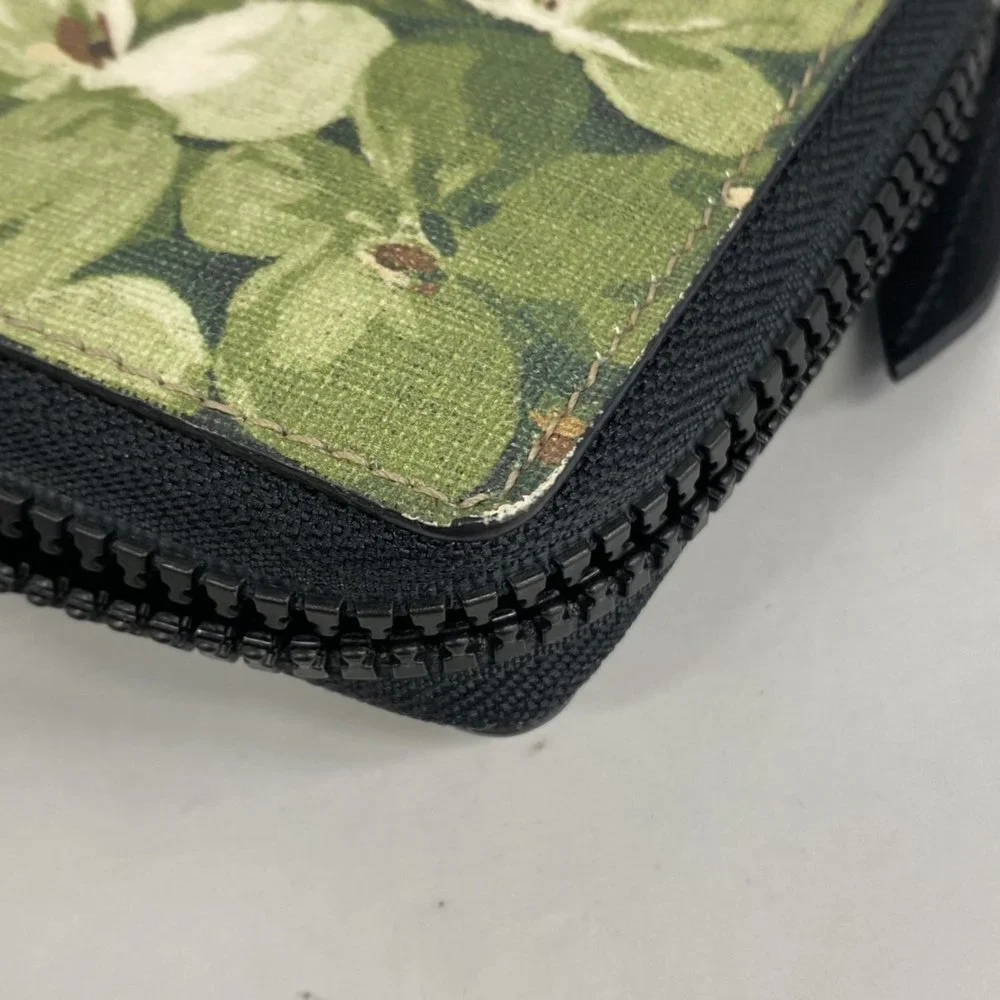 Gucci Floral Print Wallet - Green and Gold - Picture 8 of 10